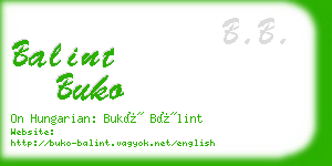 balint buko business card